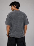 Acid Wash Oversized T-Shirt – 100% Cotton Montirex Logo Print