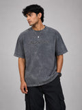 Acid Wash Oversized T-Shirt – 100% Cotton Montirex Logo Print