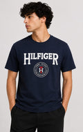 Men’s Premium Hil Figure Embroidery T-Shirt – 100% Cotton