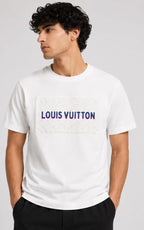 Men’s Premium LV Embossing T-Shirt – 100% Cotton