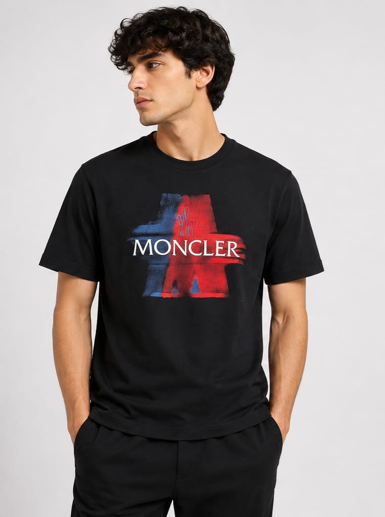 Men’s Premium Monclear Embroidery T-Shirt – 100% Cotton