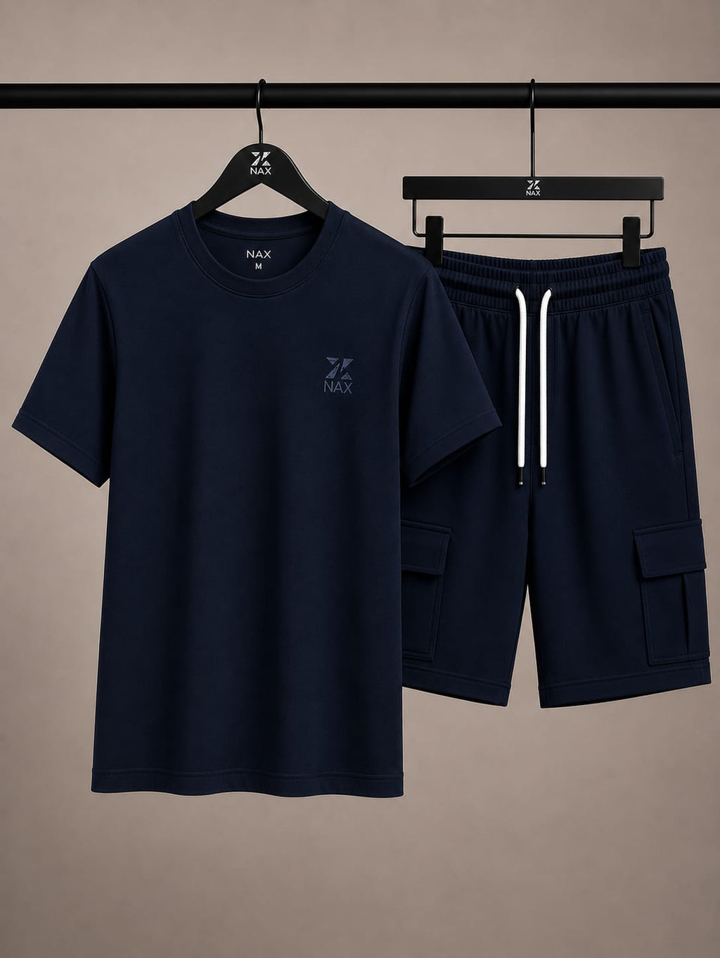 Men's Premium Cotton Cargo Shorts Set