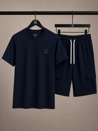 Men's Premium Cotton Cargo Shorts Set