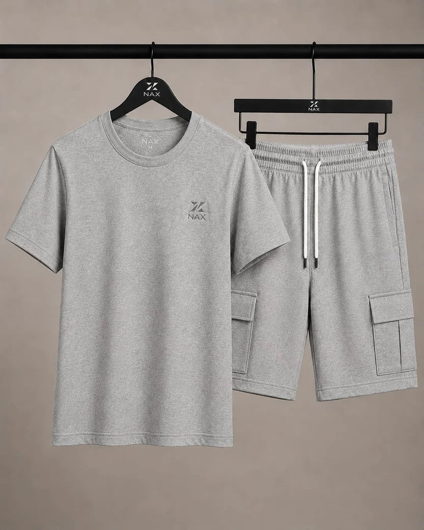 Men's Premium Cotton Cargo Shorts Set