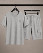 Men's Premium Cotton Cargo Shorts Set