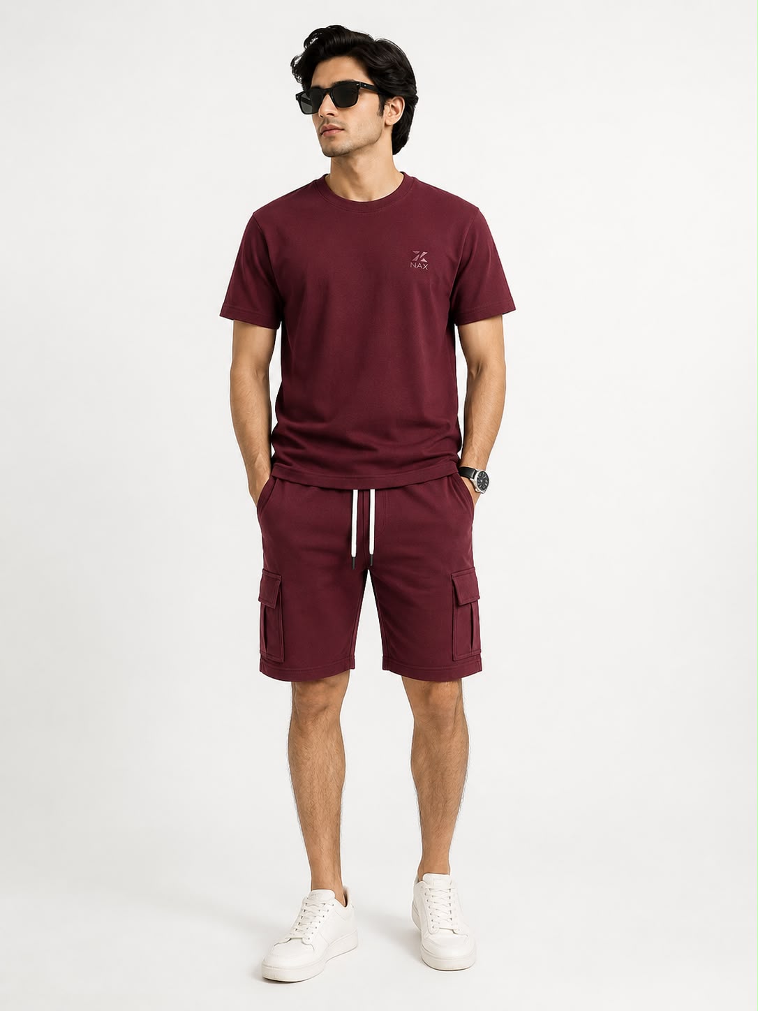 Men's Premium Cotton Cargo Shorts Set