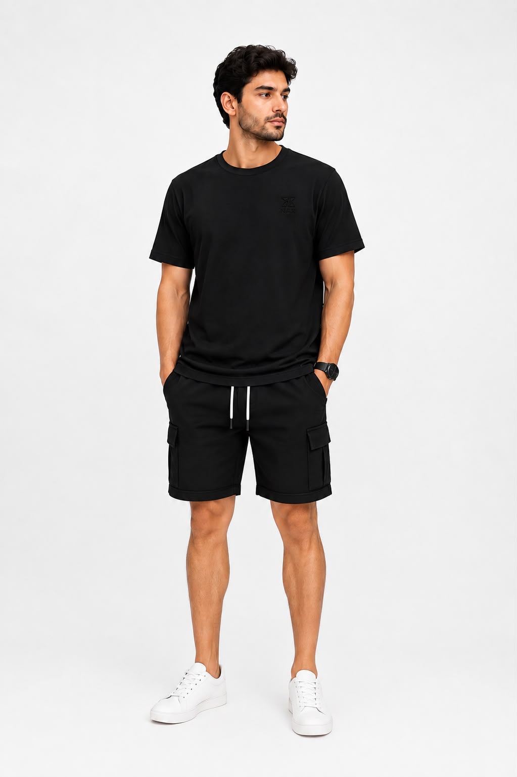 Men's Premium Cotton Cargo Shorts Set