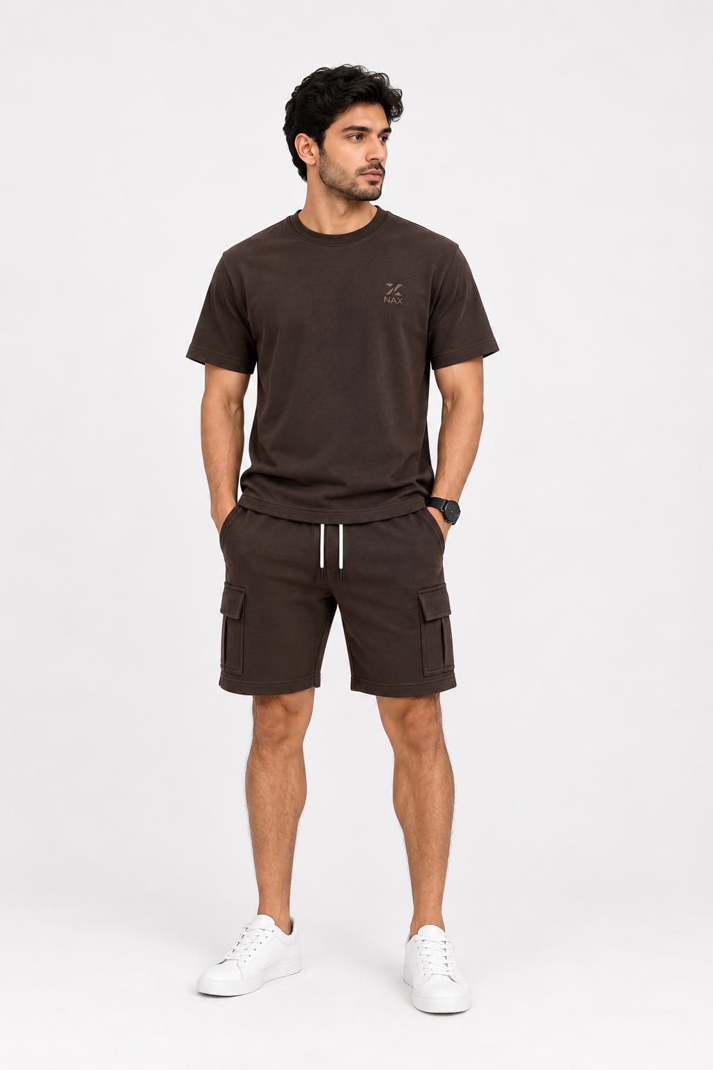 Men's Premium Cotton Cargo Shorts Set