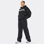 Black  Essential Eyelet Set Hoodie & Joggers premium made for everyday style