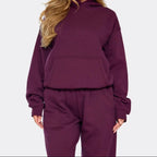 Plum vibes Stay cozy, stylish, and effortlessly chic with this perfect matching set