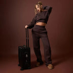 Chocolate Brown Stay effortlessly stylish in our Cropped Sweater and Elasticated