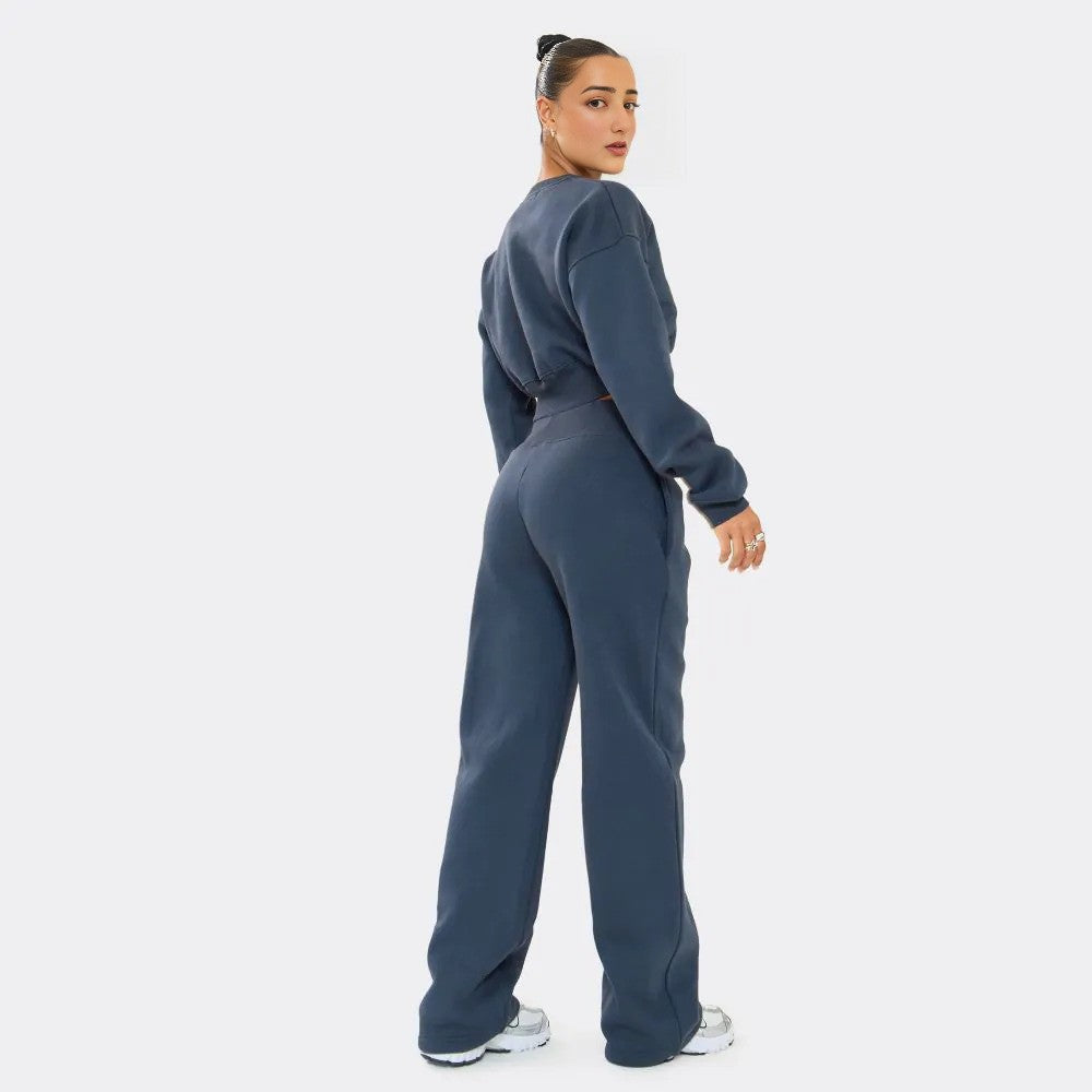 Navy Stay effortlessly stylish in our Cropped Sweater and Elasticated